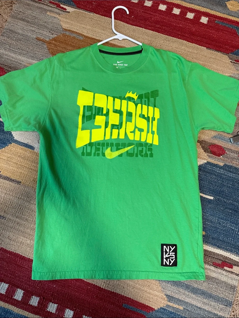 Nike Green Tee with Yellow Graphic